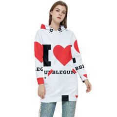 I Love Bubblegum Women s Long Oversized Pullover Hoodie by ilovewhateva