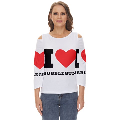 I Love Bubblegum Cut Out Wide Sleeve Top by ilovewhateva