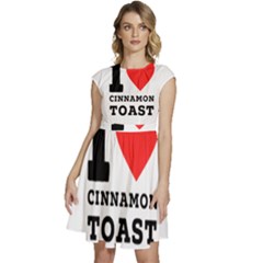 I Love Cinnamon Toast Cap Sleeve High Waist Dress by ilovewhateva