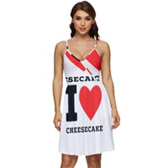 I Love Cheesecake V-neck Pocket Summer Dress  by ilovewhateva
