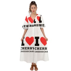 I Love Cherry Cheesecake Kimono Sleeve Boho Dress by ilovewhateva