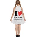 I love cherry cheesecake Kids  Halter Collar Waist Tie Chiffon Dress View4