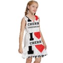 I love cherry cheesecake Kids  Sleeveless Tiered Mini Dress View3