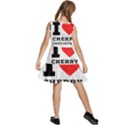 I love cherry cheesecake Kids  Sleeveless Tiered Mini Dress View4