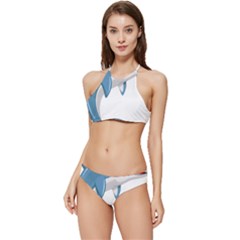 Blue Dolphin Banded Triangle Bikini Set by pakminggu