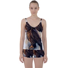 Eagle Art Eagle Watercolor Painting Bird Animal Tie Front Two Piece Tankini by pakminggu