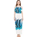 Two Dolphins Art Atlantic Dolphin Painting Animal Marine Mammal Draped Sleeveless Chiffon Jumpsuit View1