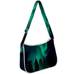 Aurora Northern Lights Phenomenon Atmosphere Sky Zip Up Shoulder Bag by pakminggu