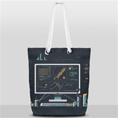 Remote Work Work From Home Online Work Full Print Rope Handle Tote (small) by pakminggu