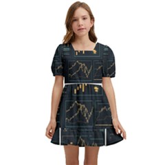 Remote Work Work From Home Online Work Kids  Short Sleeve Dolly Dress by pakminggu