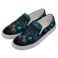 Angry Cat Fantasy Men s Canvas Slip Ons by pakminggu