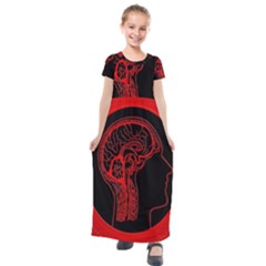 Artificial Intelligence Brain Think Kids  Short Sleeve Maxi Dress by pakminggu
