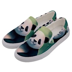 Animal Panda Forest Tree Natural Men s Canvas Slip Ons by pakminggu