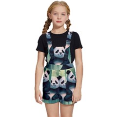 Animal Panda Forest Tree Natural Kids  Short Overalls by pakminggu