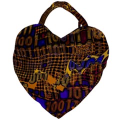 Binary Code Transformation Giant Heart Shaped Tote by pakminggu