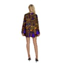 Binary Code Transformation Round Neck Long Sleeve Bohemian Style Chiffon Mini Dress View4