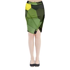 Mosaic Structure Background Tile Midi Wrap Pencil Skirt by danenraven