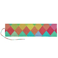 Low Poly Triangles Roll Up Canvas Pencil Holder (l) by danenraven