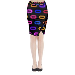 Pattern Background Structure Black Midi Wrap Pencil Skirt by danenraven