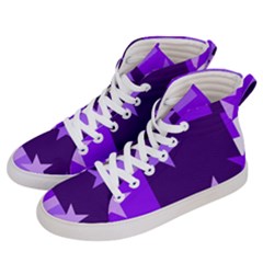 Purple Stars Pattern Shape Men s Hi-top Skate Sneakers by danenraven