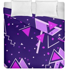 Purple Blue Geometric Pattern Duvet Cover Double Side (king Size) by danenraven