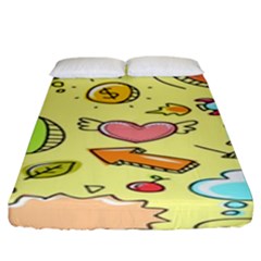 Cute Sketch Child Graphic Funny Fitted Sheet (king Size) by danenraven