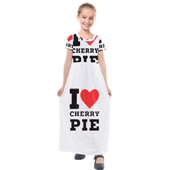 I Love Cherry Pie Kids  Short Sleeve Maxi Dress by ilovewhateva