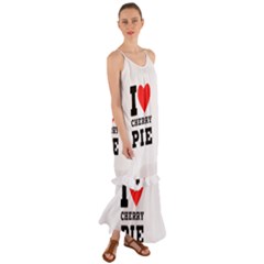 I Love Cherry Pie Cami Maxi Ruffle Chiffon Dress by ilovewhateva