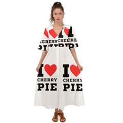 I Love Cherry Pie Kimono Sleeve Boho Dress by ilovewhateva