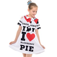 I Love Blueberry Kids  Short Sleeve Shirt Dress by ilovewhateva