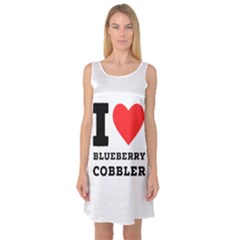 I Love Blueberry Cobbler Sleeveless Satin Nightdress by ilovewhateva