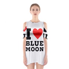 I Love Blue Moon Shoulder Cutout One Piece Dress by ilovewhateva