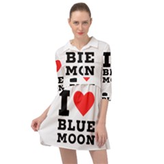 I Love Blue Moon Mini Skater Shirt Dress by ilovewhateva