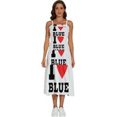 I Love Blue Moon Sleeveless Shoulder Straps Boho Dress by ilovewhateva