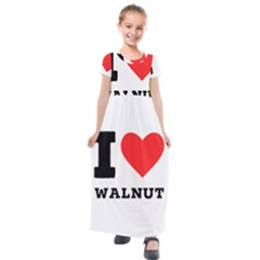 I Love Walnut Kids  Short Sleeve Maxi Dress by ilovewhateva