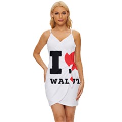 I Love Walnut Wrap Tie Front Dress by ilovewhateva