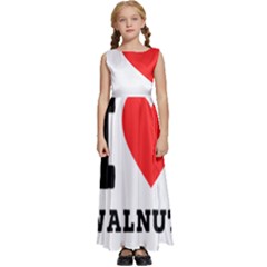 I Love Walnut Kids  Satin Sleeveless Maxi Dress by ilovewhateva