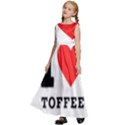 I love toffee Kids  Satin Sleeveless Maxi Dress View2