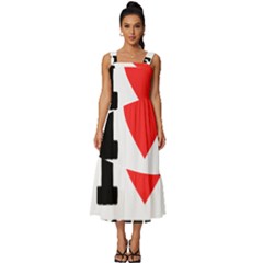 I Love Toffee Square Neckline Tiered Midi Dress by ilovewhateva