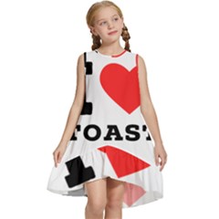 I Love Toast Kids  Frill Swing Dress by ilovewhateva