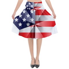 United States Of America Flag Of The United States Independence Day Flared Midi Skirt by danenraven