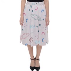 Spaceship Pattern Star Classic Midi Skirt by danenraven