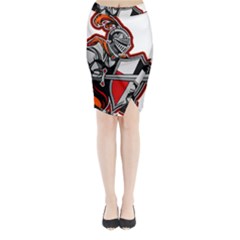 Knight Shield Sword Shield Fictional Character Midi Wrap Pencil Skirt by danenraven