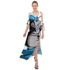 Sword Knight Fictional Character Legionary Warrior Maxi Chiffon Cover Up Dress by danenraven