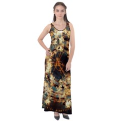 Science Fiction Background Fantasy Sleeveless Velour Maxi Dress by danenraven