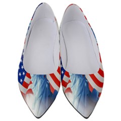 Statue Of Liberty And Usa Flag Art Women s Low Heels by danenraven