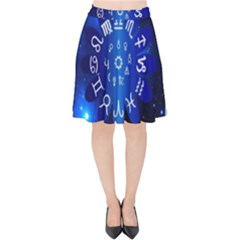 Astrology Horoscopes Constellation Velvet High Waist Skirt by danenraven