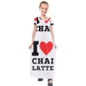 I love chai latte Kids  Short Sleeve Maxi Dress View1