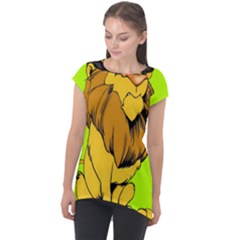 Lion Cartoon Parody Cap Sleeve High Low Top by danenraven