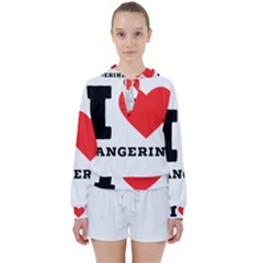 I Love Tangerine Women s Tie Up Sweat by ilovewhateva